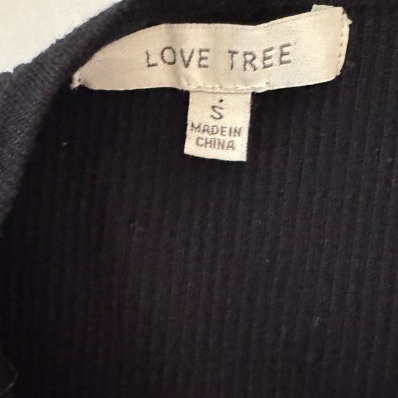 LOVE TREE Black Ribbed Bodycon Midi Dress - Picture 8 of 8